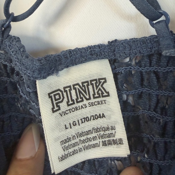 Victoria’s Secret PINK slate blue crochet lace dress size large - Picture 10 of 10